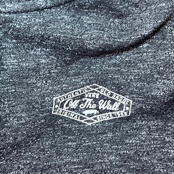 Vans Off The Wall Zip-Up Hoodie - Dark Heather Gray - Women's XL - Picture 2 of 7